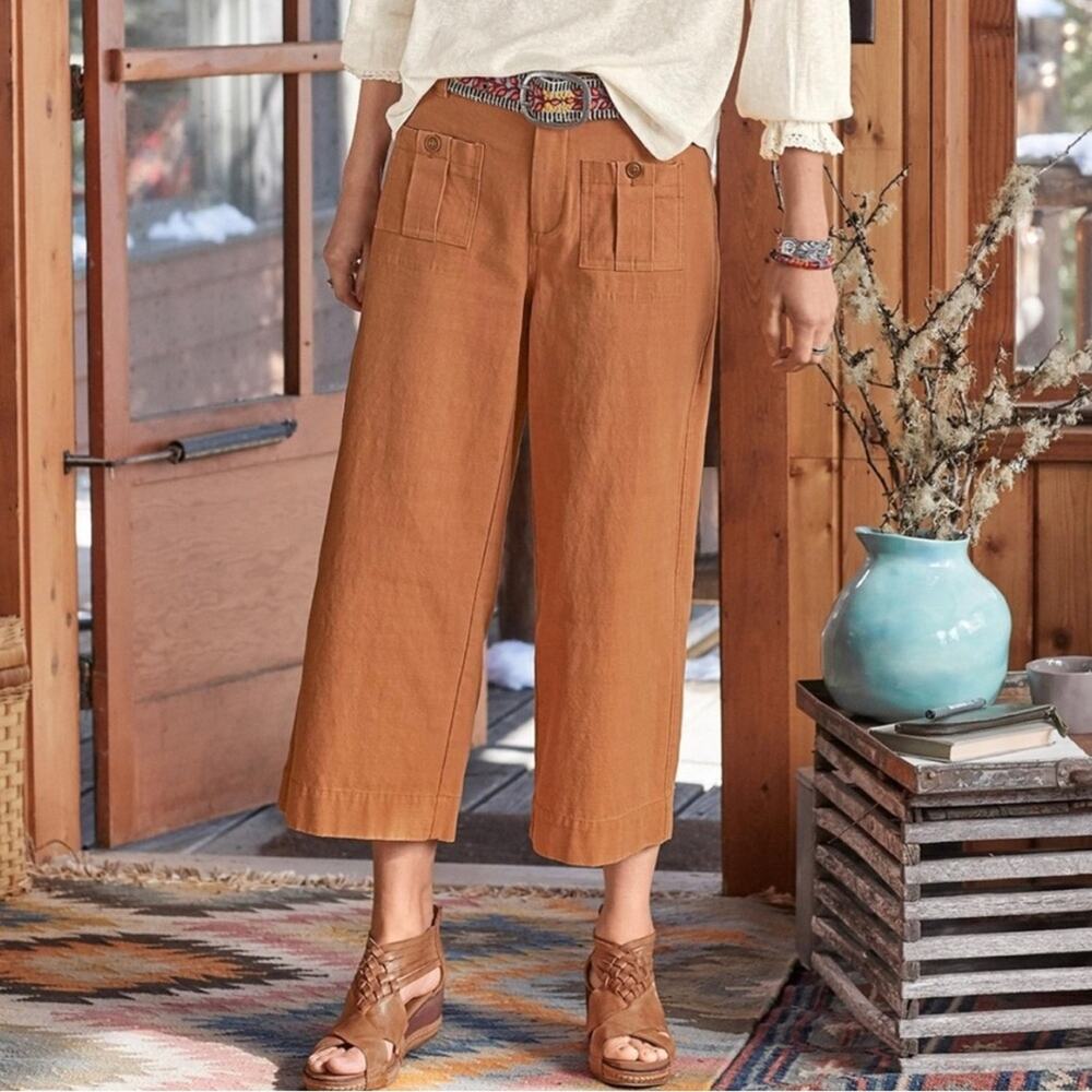 NWOT Sundance Voyager 100% Cotton‎ Trouser in Burnt Orange/Tan.